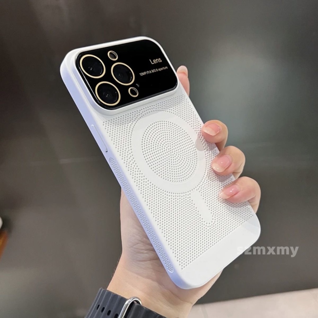 Ốp Điện Thoại Từ Tính Thoáng Khí Chống Rơi Cho Iphone 14 11 13 12 Pro Max