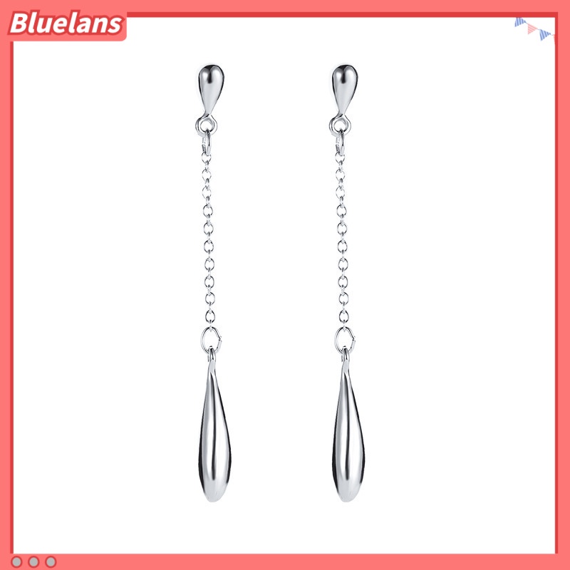 Khuyên Tai Tua Rua Dáng Dài Hình Giọt Nước Đơn Giản