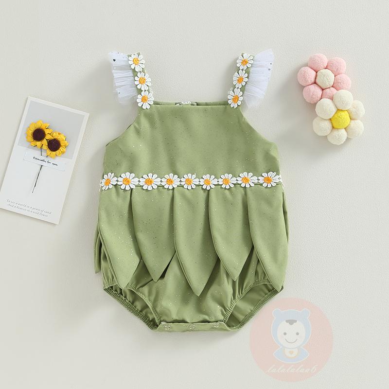 Áo Liền Quần Sát Nách In Hoa Cho Bé Gái LAA6-Baby