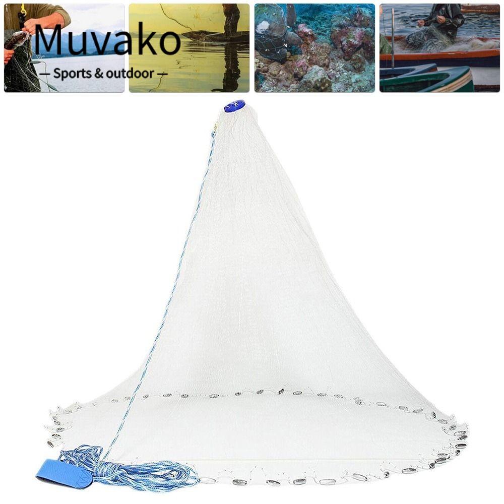 MUVAKO Lưới Đánh Bắt Cá 6 / 8 / 10 / 12 / 16FT Mới
