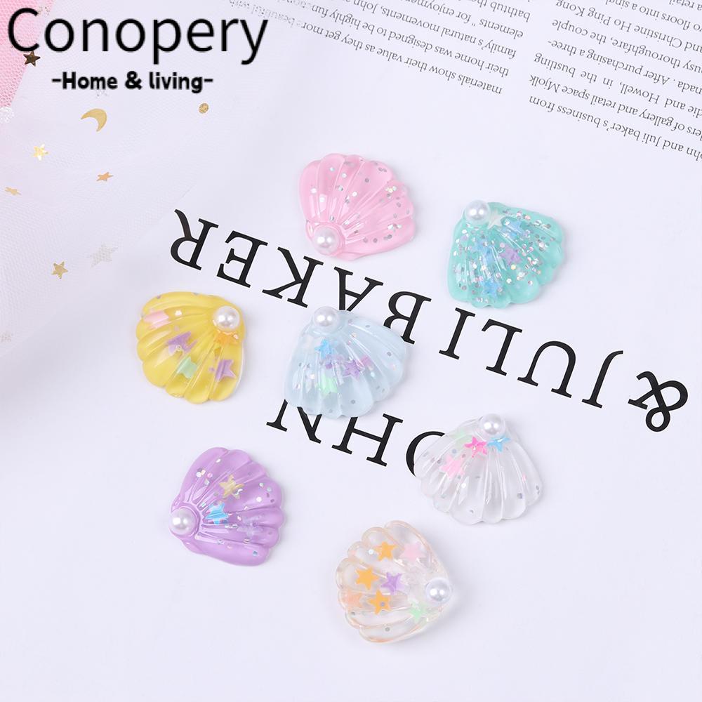 CONOPERY Bộ 10 Vỏ Sò Bằng Nhựa ABS Dùng Trang Trí Sổ Tay