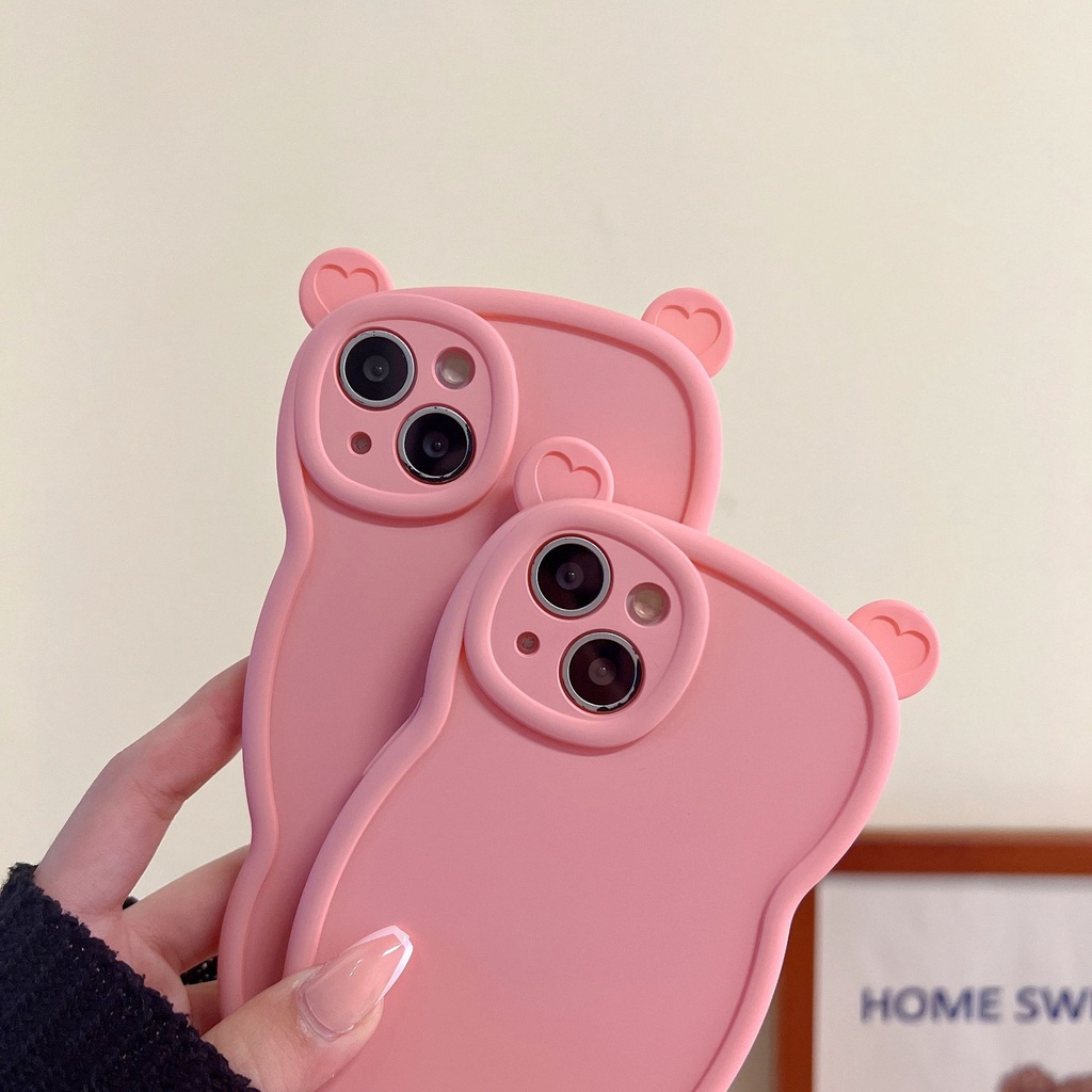 Ốp Điện Thoại In Hình Chú Heo Tai Hồng Cho Iphone 14 13 Pro Max 12 / 11 / xs / xr