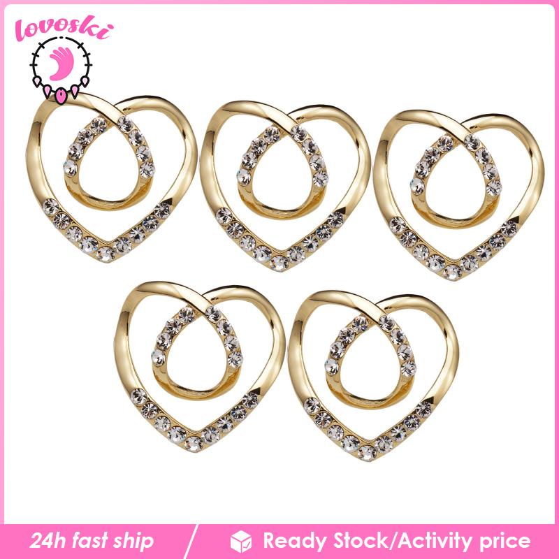 Kẹp Khăn Quàng Cổ Hình Trái Tim Bằng Kim Loại