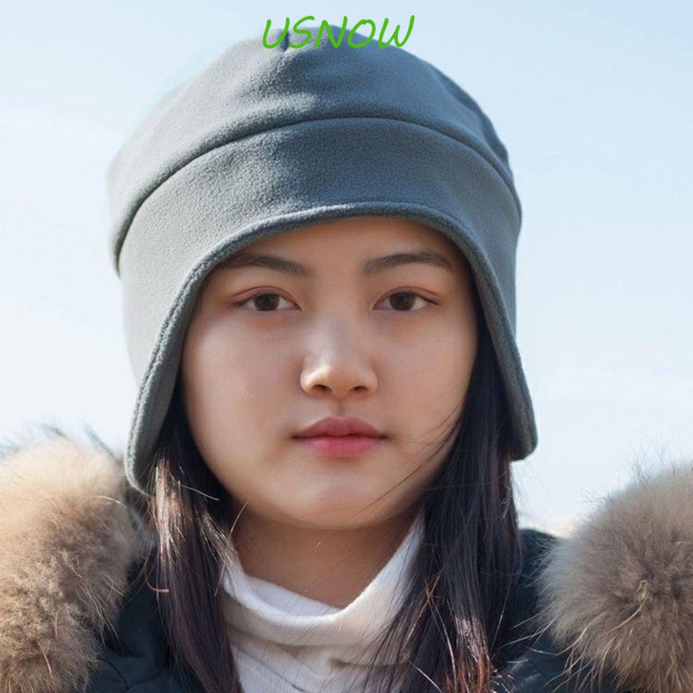 USNOW Nón Len Trùm Tai Chống Gió Bảo Vệ Tai Dễ Thương Dùng Khi Đi Xe Đạp / Cắm Trại Ngoài Trời