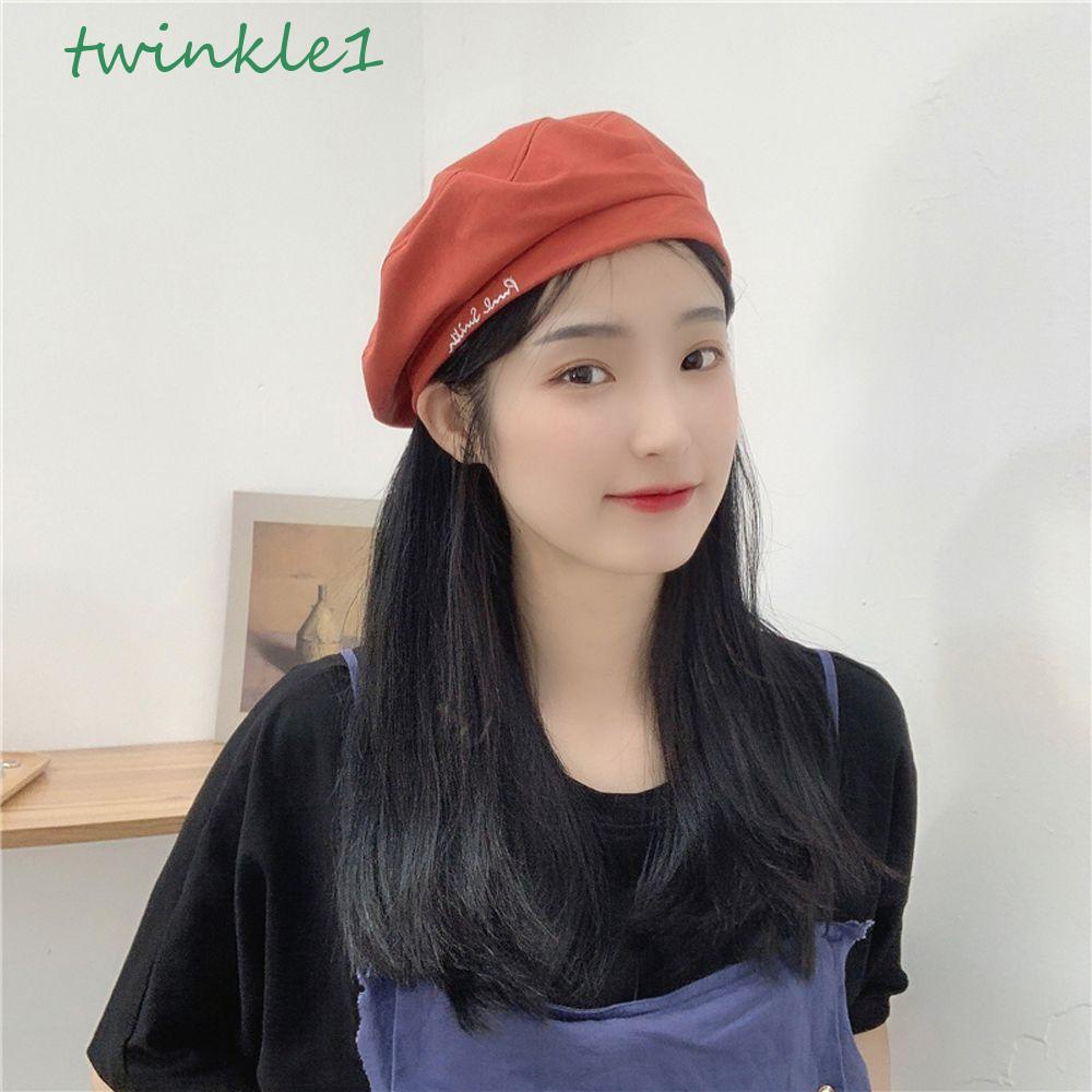 TWINKLE Mũ Beret Màu Sắc Nhã Nhặn Thời Trang Nữ