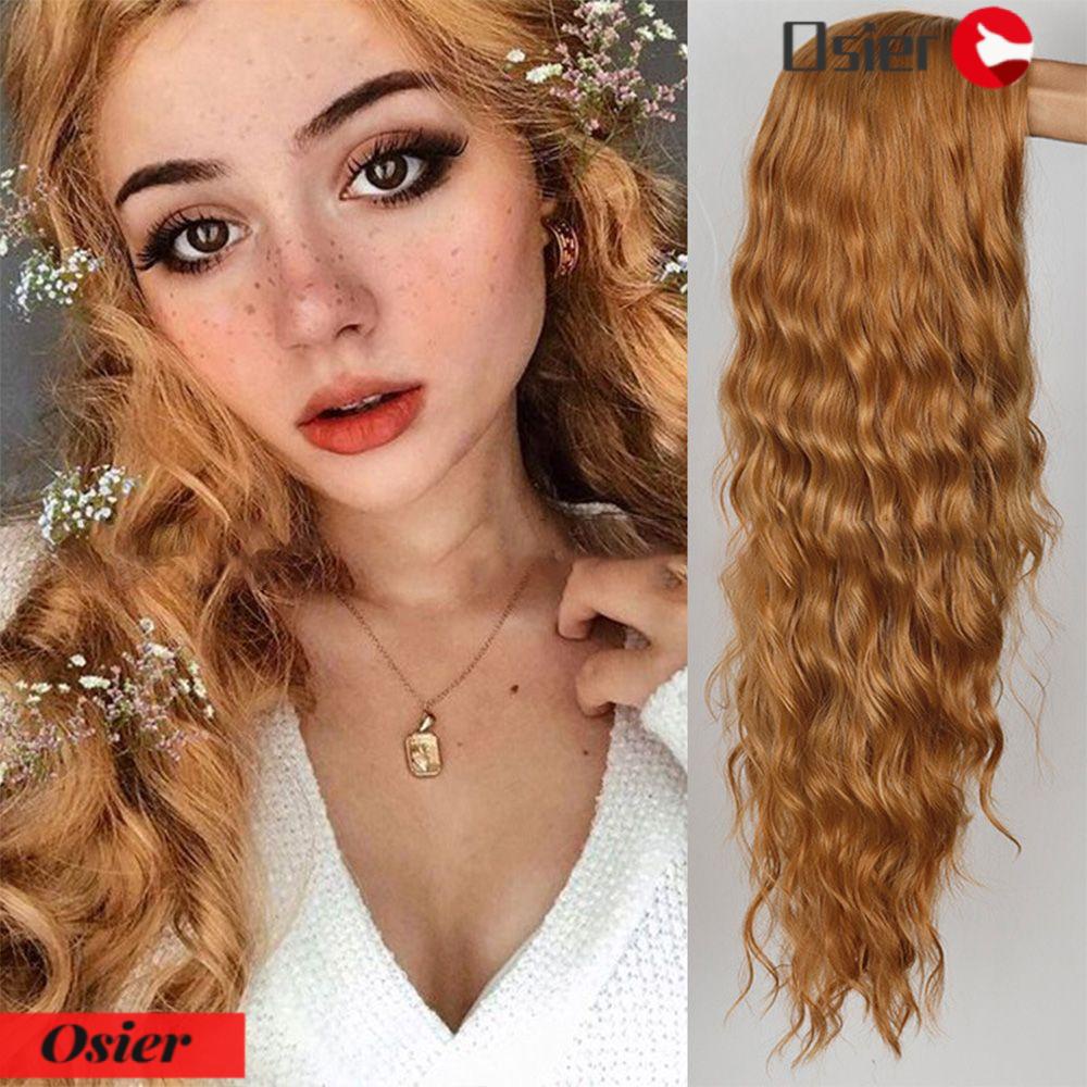 OSIER1 Bộ Tóc Giả Dài Xoăn Dày Thời Trang Dành Cho Nữ 1 Món