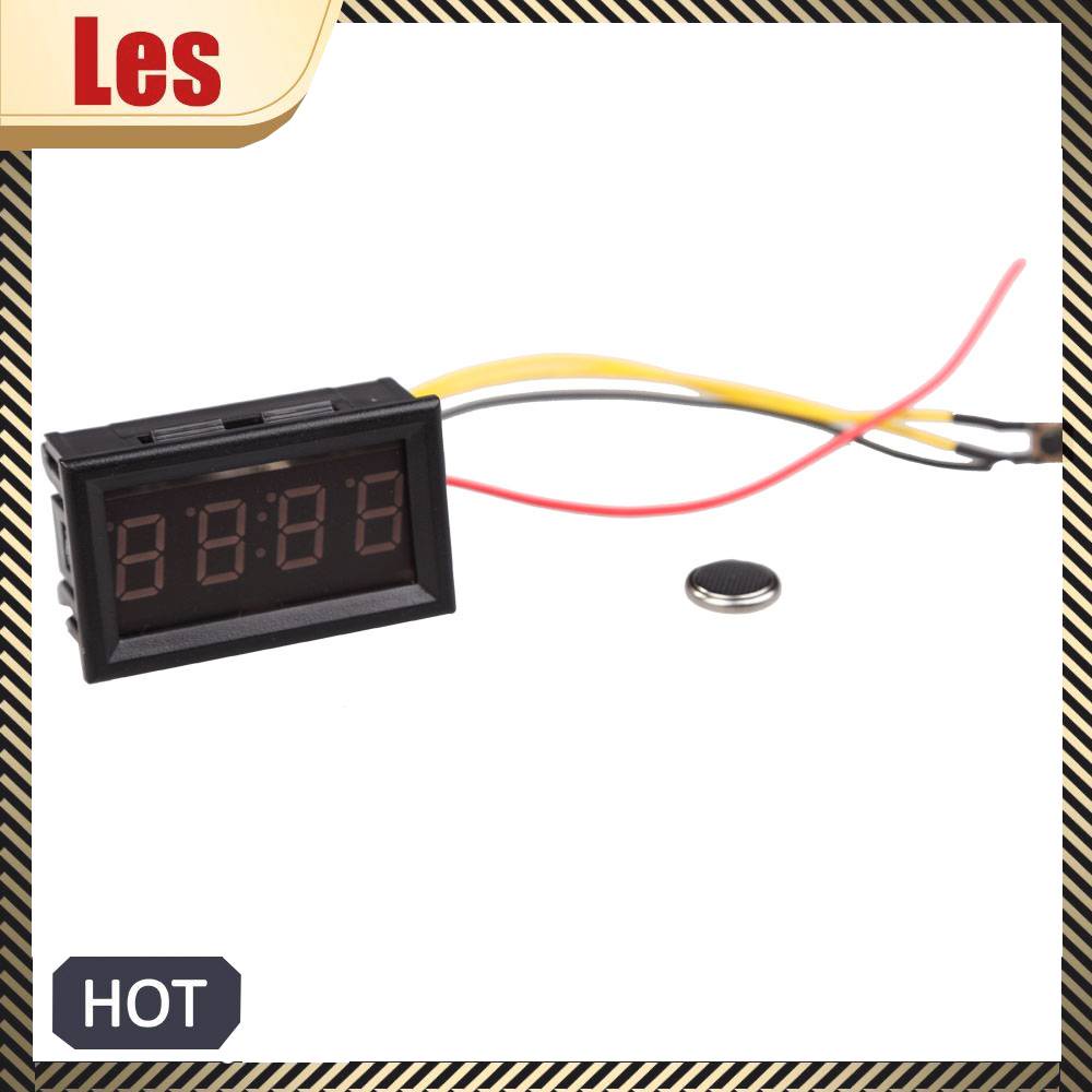 Đồng Hồ Điện Tử 4 Chữ Số 0.4inch LED Cho Xe Hơi Xe Máy