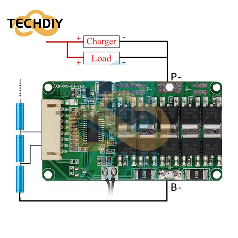 Bảng Mạch Cân Bằng BMS 7S 24V 15A 20A 25A 18650 Li-ion Kèm NTC Bảo Vệ Nhiệt Độ Cho Xe Điện