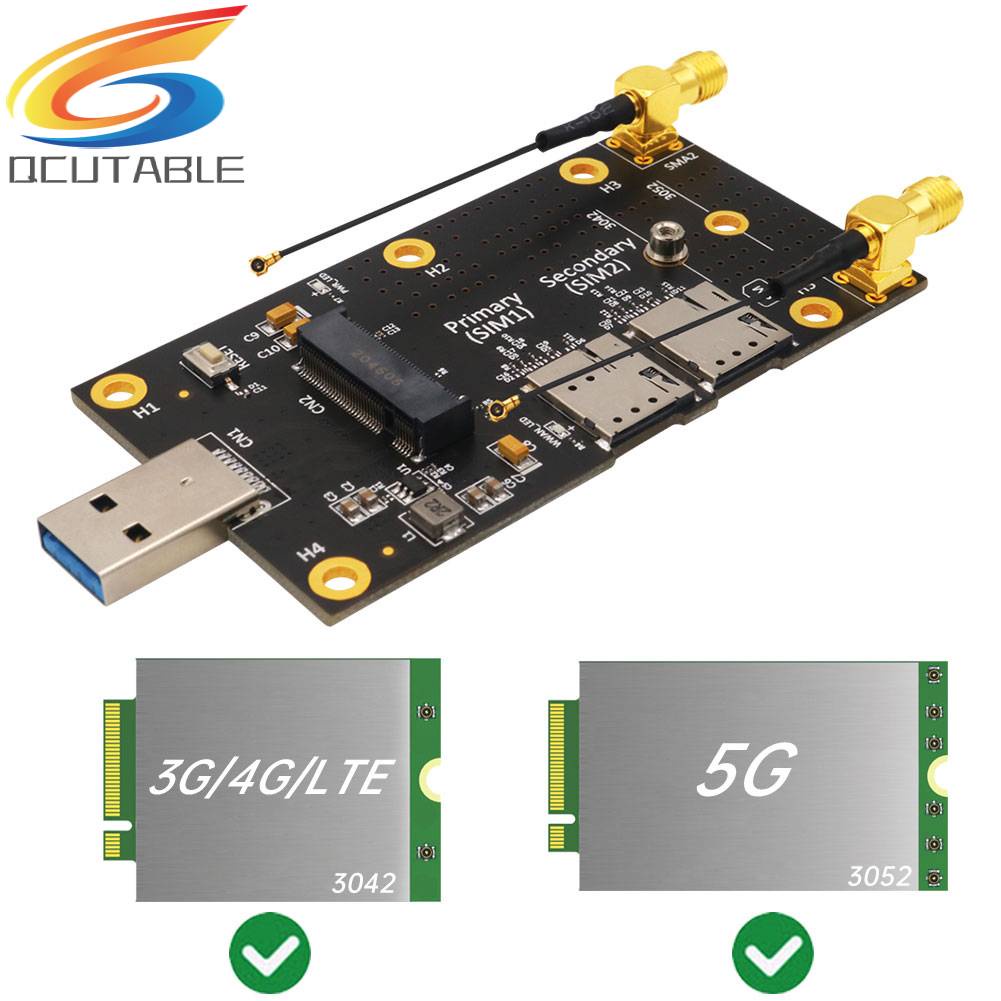 Bộ Chuyển Đổi NGFF M2 Key B Sang USB 3.0 + 2 Ăng Ten