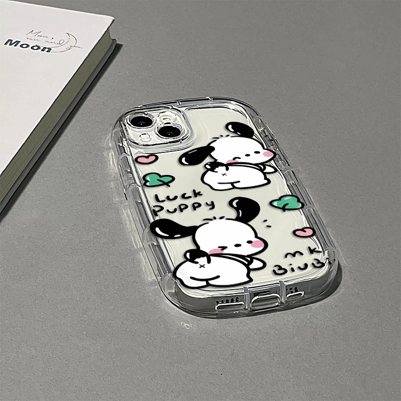 Ốp Điện Thoại Silicone Mềm Trong Suốt Chống Sốc In Hình Chú Cún Cho IPhone 14 13 12 11 Pro Max XS X XR 8 + 7 Plus