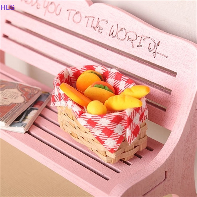 Mô Hình Rổ Bánh Mì Hamburger Tỉ Lệ 1: 12 Trang Trí Nhà Búp Bê