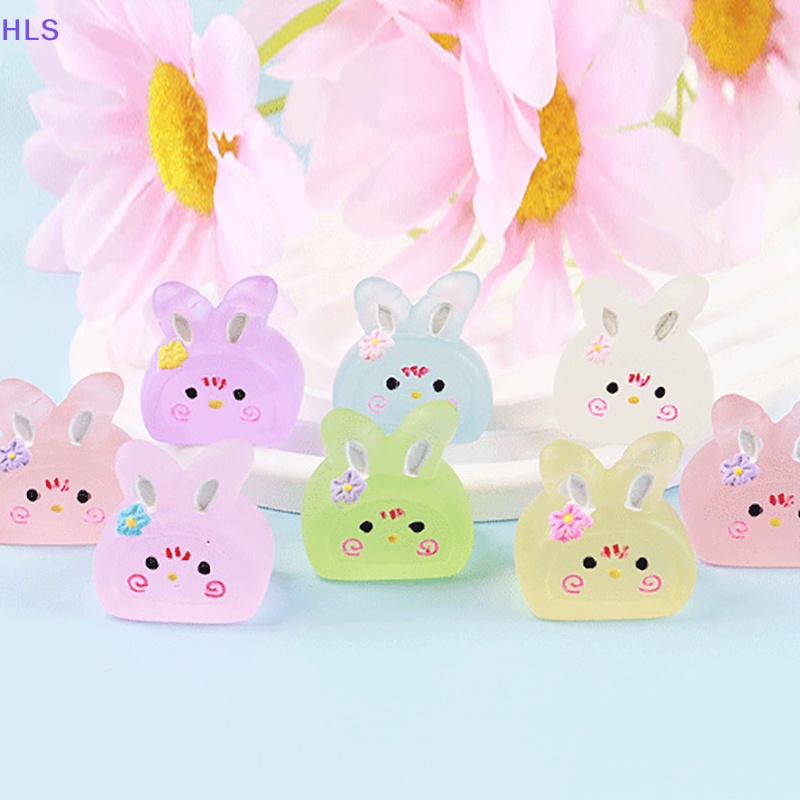 Bộ 3 Mô Hình Bánh Kem Dạ Quang Tự Làm Bằng Nhựa Resin Hình Thỏ Đáng Yêu