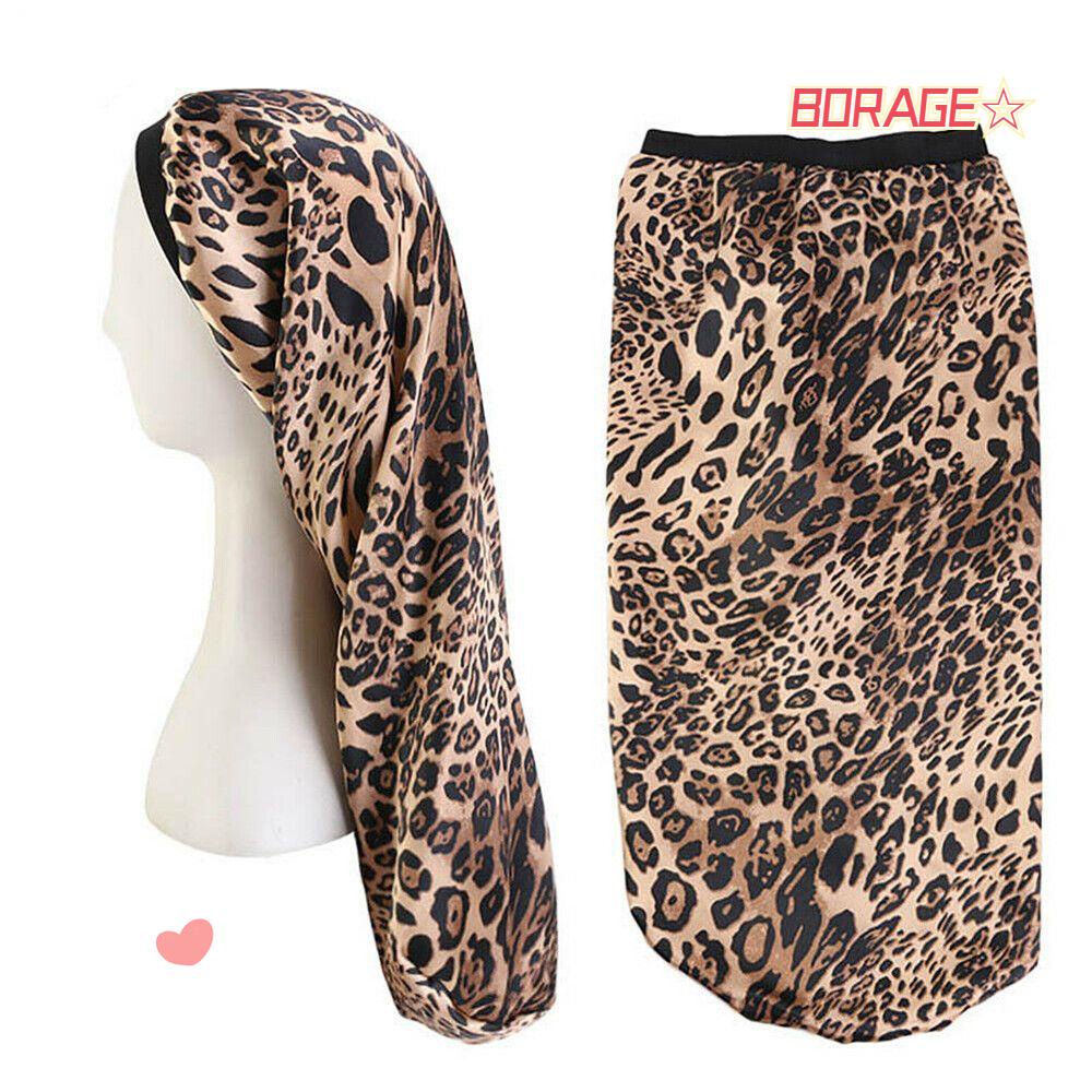 BORAG Mũ Trùm Đầu Bằng Vải Satin Co Giãn Chăm Sóc Tóc Khi Ngủ