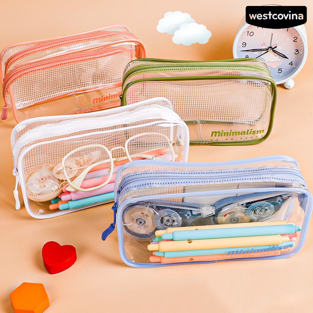 [WSTN] [WSTN]✎Túi Đựng Bút Trong Suốt Cỡ Lớn Chống Thấm Nước Tiện Dụng Cho Học Sinh