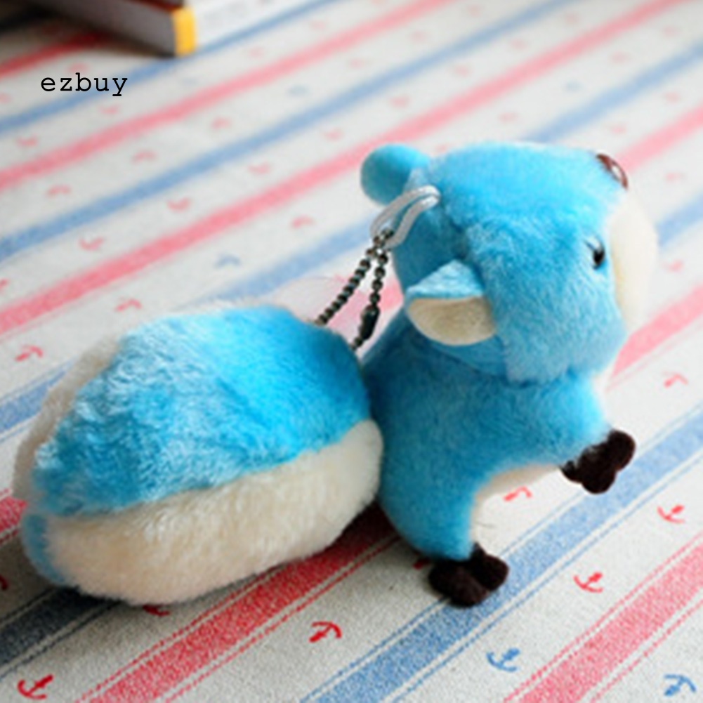 Móc Khóa Hình Sóc Nhồi Bông Đáng Yêu Trang Trí Túi Xách / Điện Thoại