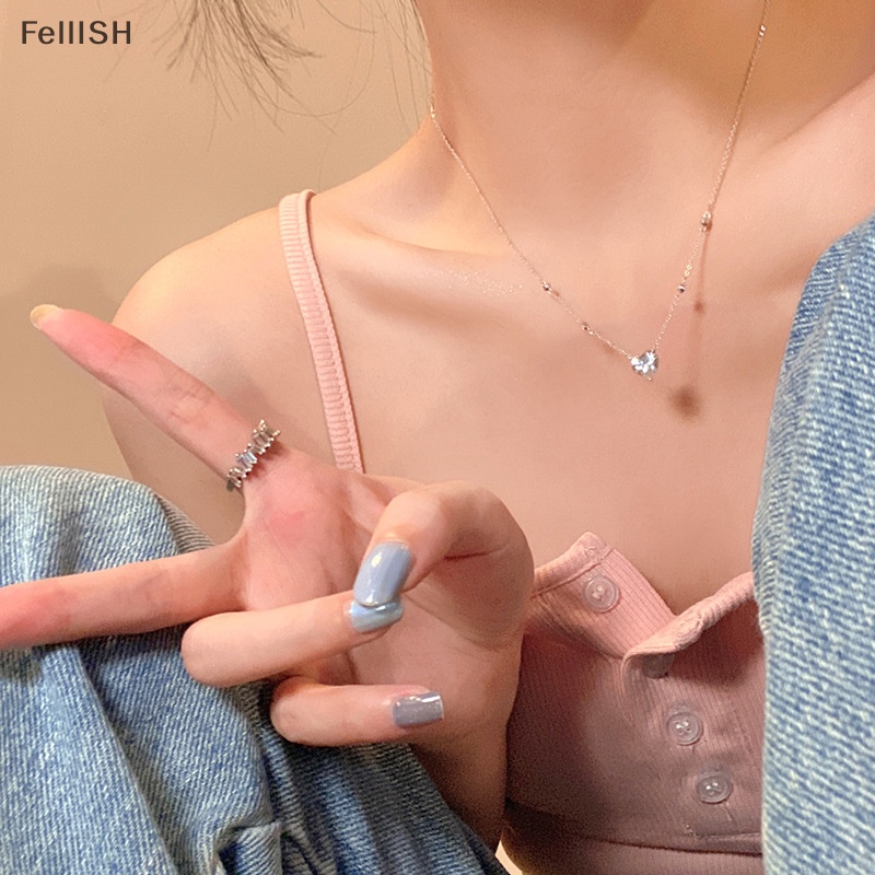 Vòng cổ Mặt Hình Trái Tim Đính Đá Zircon Thời Trang Đường Phố Cho Nữ 439br