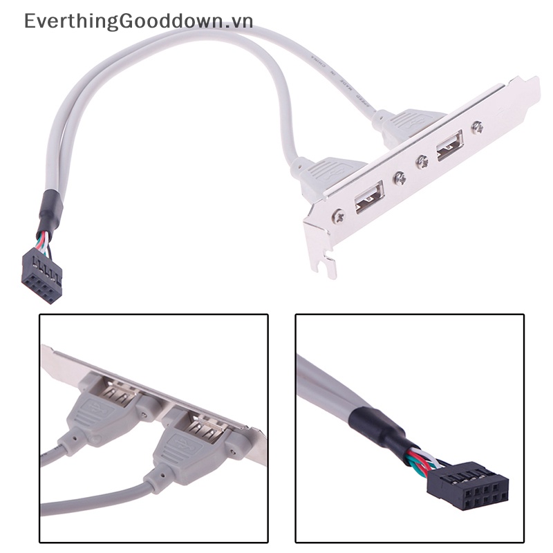 Everthingooddown 1 Bảng Mạch Mở Rộng Cổng USB 2.0 2 Cổng