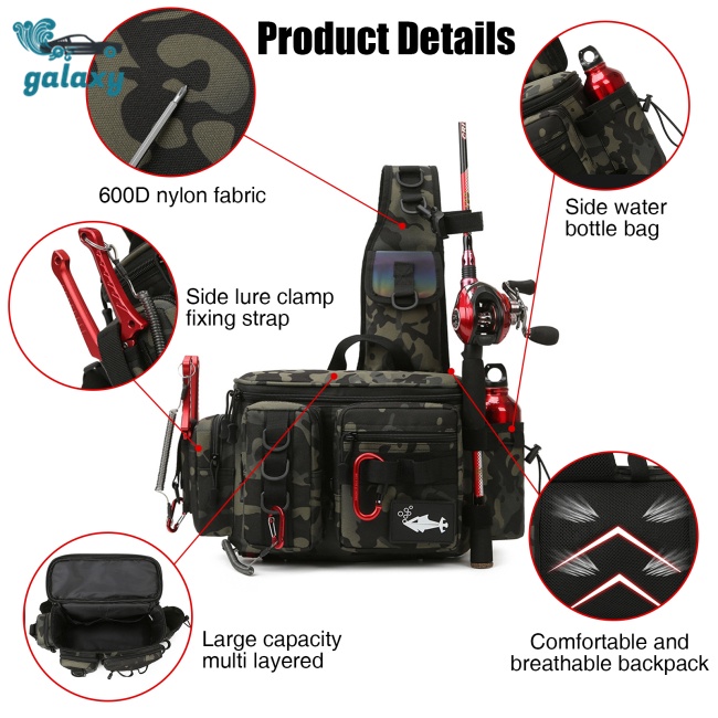 Túi Đựng Dụng Cụ Câu Cá Họa Tiết Rằn Ri Trọng Lượng Nhẹ