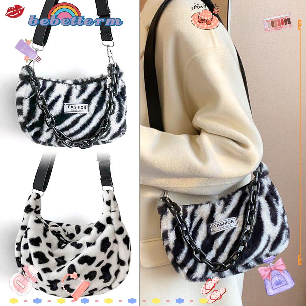 BEBETTERM Túi Đeo Vai Bảo Vệ Họa Tiết Sọc Ngựa Vằn