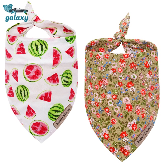 Galaxy Khăn Choàng Cổ Tam Giác Họa Tiết Hoa Xinh Xắn Cho Thú Cưng