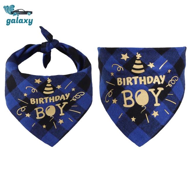 Galaxy Khăn Choàng Cổ Tam Giác Họa Tiết Caro Dành Cho Thú Cưng