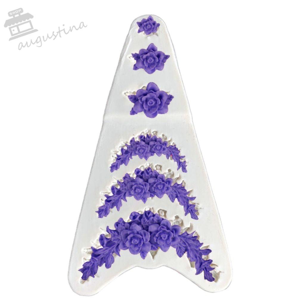 AUGUSTINA Khuôn Silicone Tạo Hình Bó Hoa Hồng Trang Trí DIY Tiện Lợi