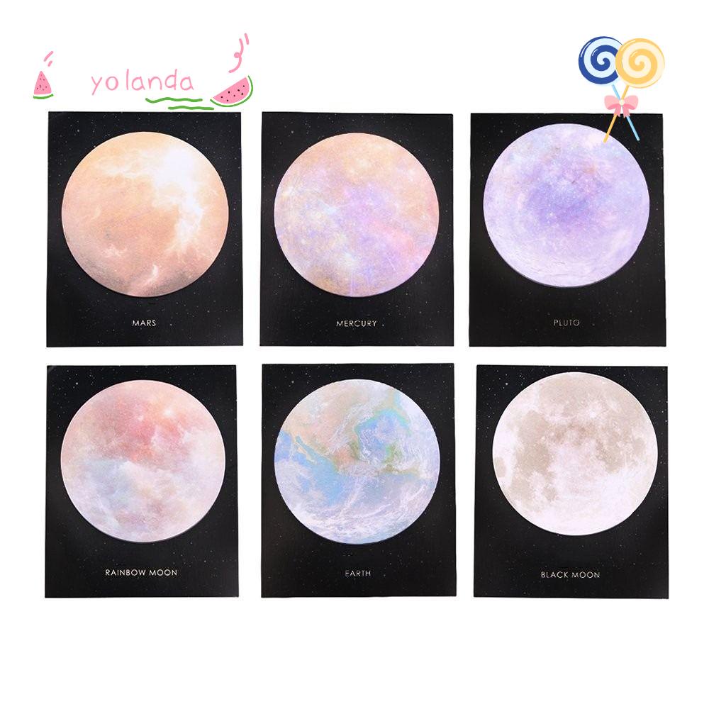 YOLA Set 6 Tấm / 30 Tờ Giấy Ghi Chú Tiện Dụng Cho Văn Phòng / Trường Học