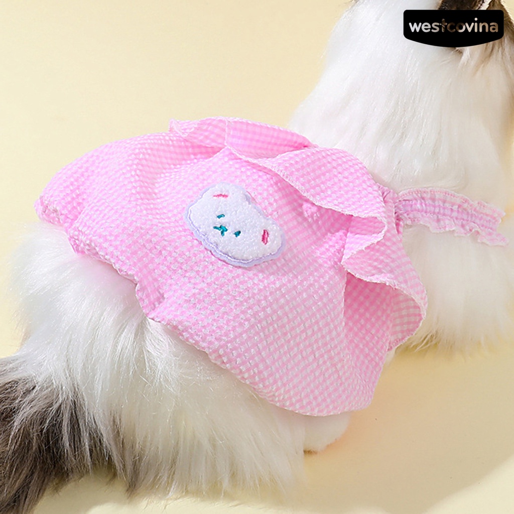 [COD]♞Đầm Họa Tiết Kẻ Sọc Bằng Polyester Thoải Mái Thời Trang Mùa Hè Cho Thú Cưng