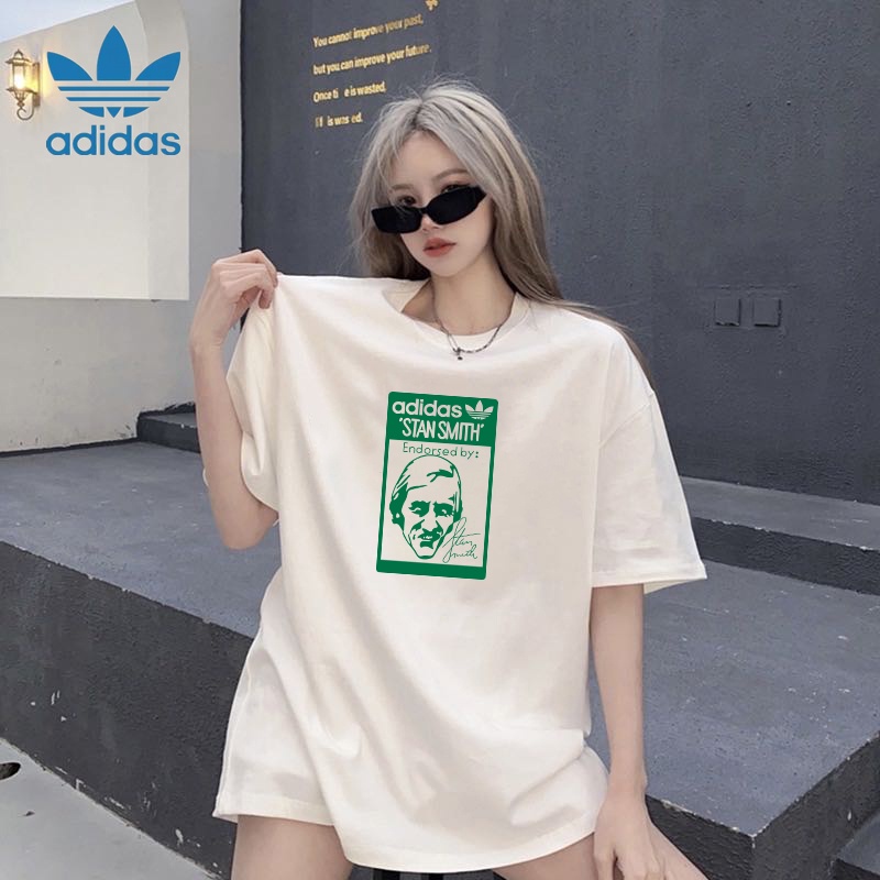 Áo Thun Adidas Stan Smith 100% Cotton Tay Ngắn Cổ Tròn Thời Trang Dành Cho Nam Và Nữ 260g