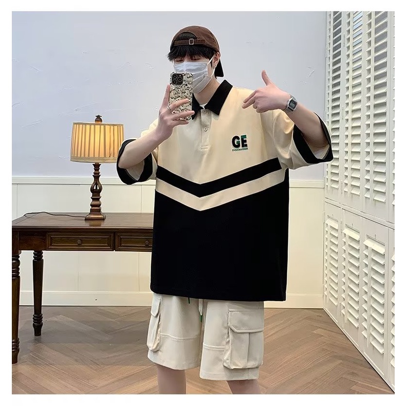 Áo Thun polo Ngắn Tay Phong Cách Đường Phố Thời Trang Mùa Hè Cho Nam