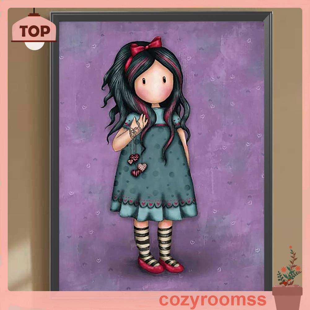 Tranh Đính Đá Kim Cương Toàn Bộ 5D DIY Hình Búp Bê