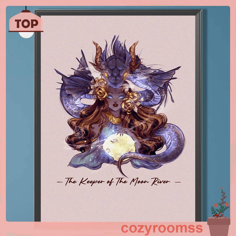 Tranh Đính Đá Kim Cương Toàn Bộ 5D DIY Hình Vẽ Người Phụ Nữ Trang Trí Nhà Cửa