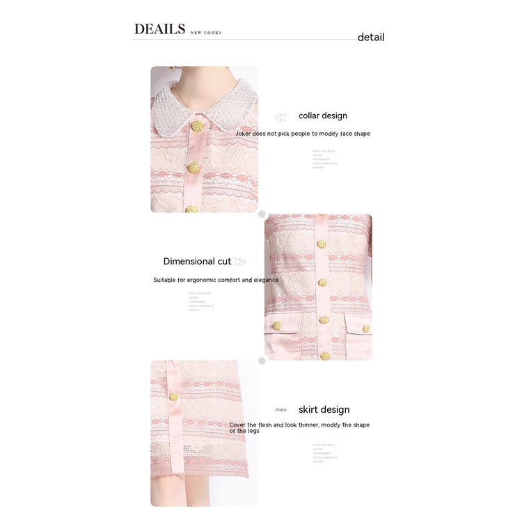 Váy ren thêu một bên ngực thời trang và thanh lịch