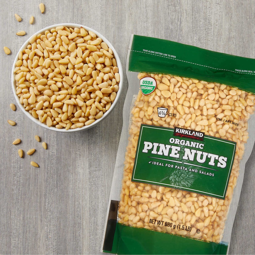 Hạt thông hữu cơ Kirkland Signature organic pine nuts 680g