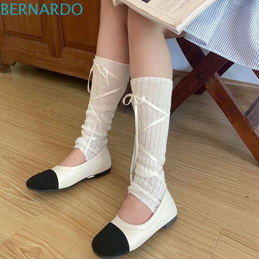 Bernardo Dây Ruy Băng Quấn Chân Múa Ba Lê Giữ Ấm Phong Cách Harajuku Ngọt Ngào Cho Nữ