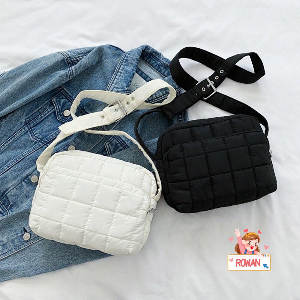 ROWANS Túi Xách Cotton Họa Tiết Sọc Caro Thời Trang Mùa Đông