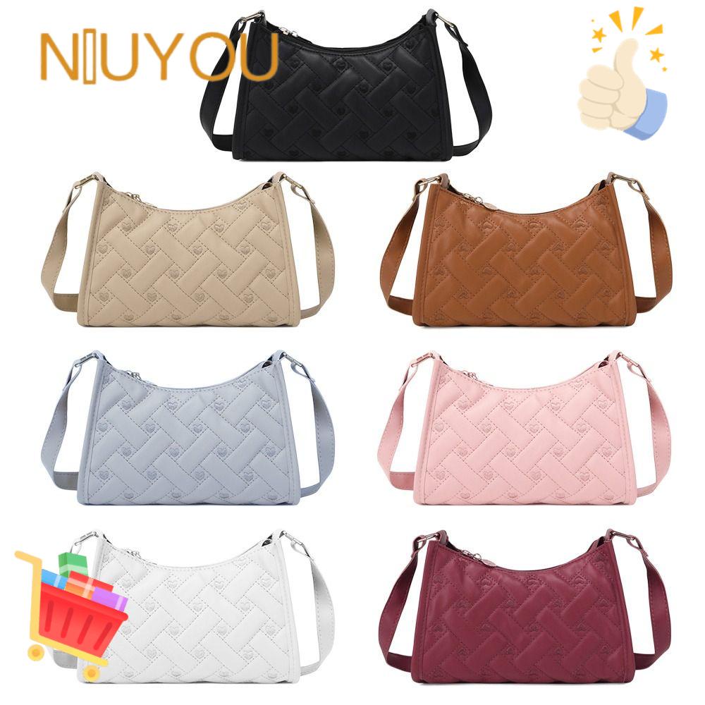 NIUYOU Túi Xách Da PU Màu Trơn Thời Trang Cho Nữ