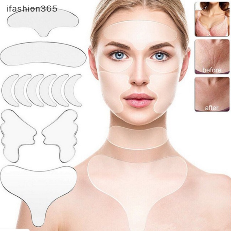 Set 18 Miếng Dán Silicone Loại Bỏ Nếp Nhăn Ở Trán Có Thể Tái Sử Dụng ifashion365