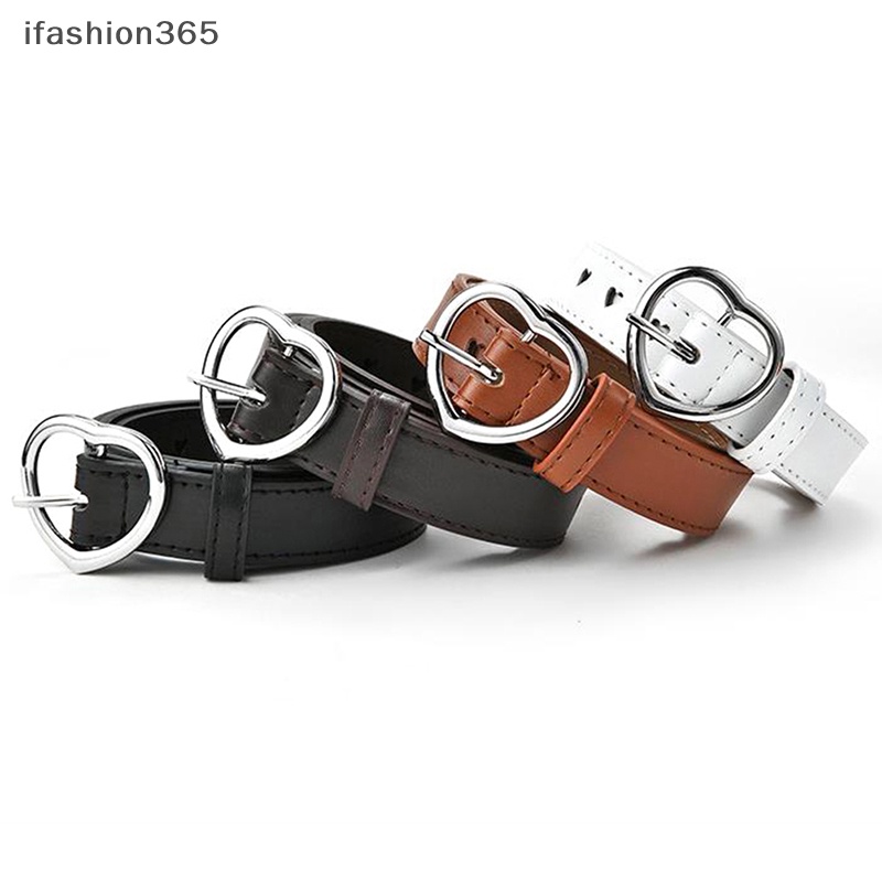 Thắt Lưng Giả Da Khóa Trái Tim Dễ Thương Thời Trang ifashion365 Cho Bé Gái