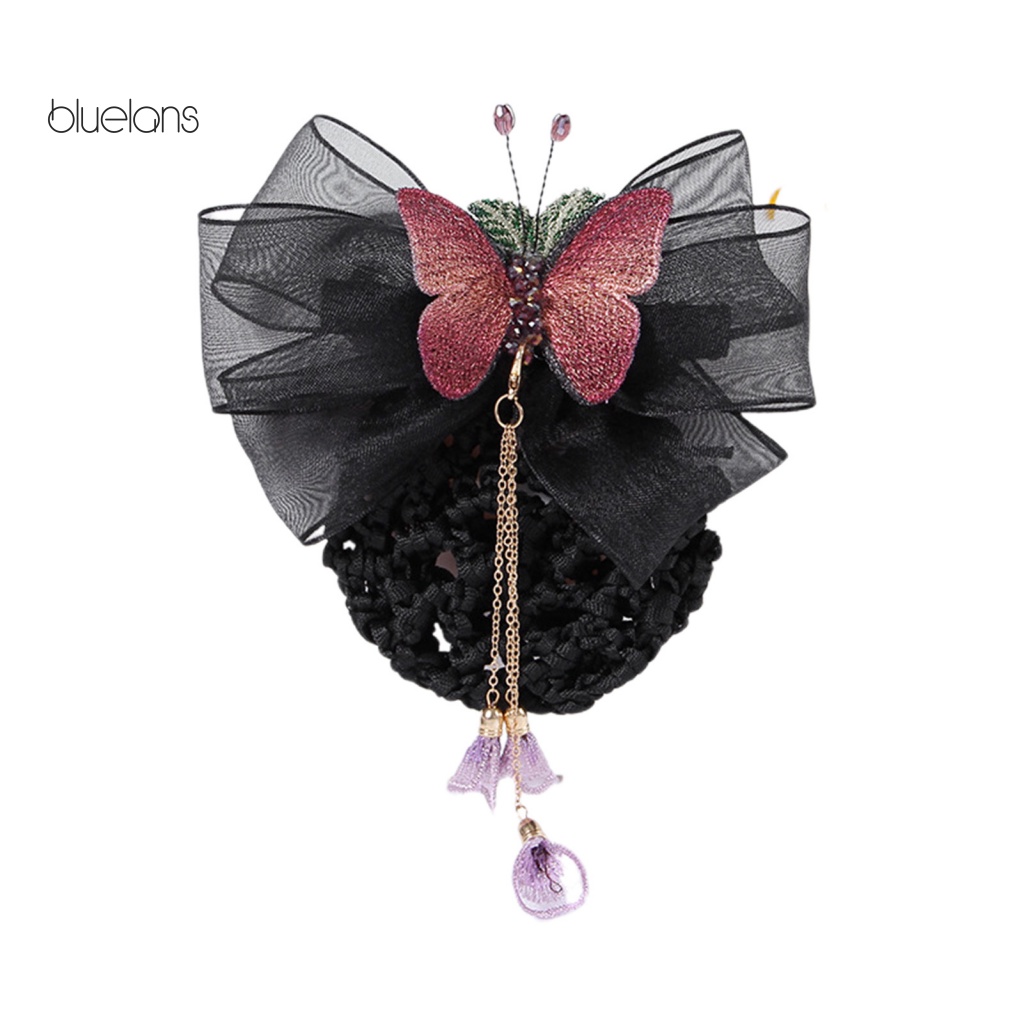 Kẹp Tóc Đính Nơ Tua Rua Co Giãn Không Trượt