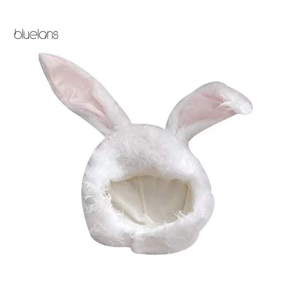 Mũ Beanie Mềm Dày Dặn Giữ Ấm Tai Thỏ Màu Trơn Thời Trang Mùa Đông Dành Cho Nữ