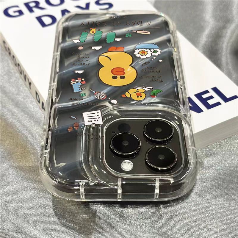 Ốp Điện Thoại Mềm Trong Suốt In Hình Chú Vịt Vàng Dễ Thương Cho iPhone14promax 1312 / 11 7 / 8plus xr / sins PHVA