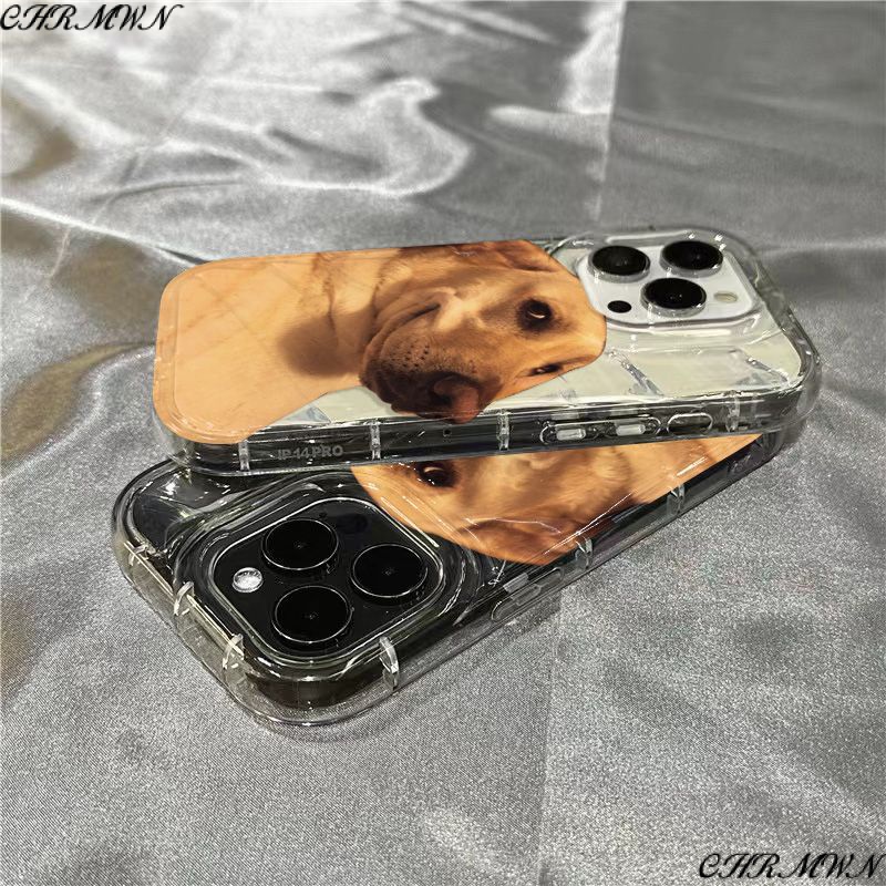 Ốp Điện Thoại Dẻo Họa Tiết Hoạt Hình Chú Chó Cười Dễ Thương Cho iPhone14promax / 11 Sins13127 8Plus Xr / Trong Suốt
