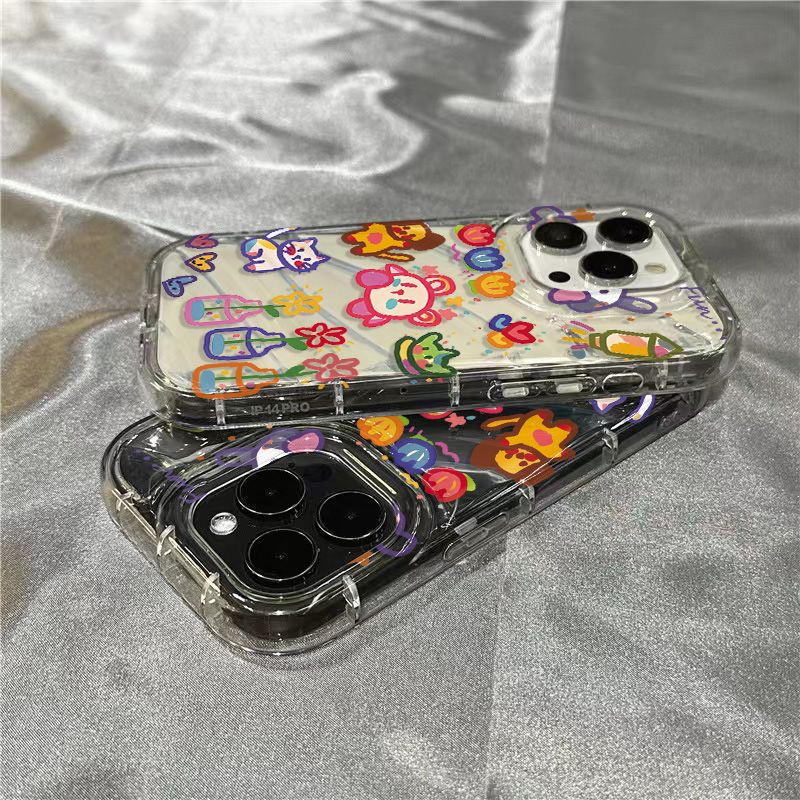 Ốp Điện Thoại Mềm Trong Suốt Họa Tiết Hoa Và Chó Mèo Dễ Thương Cho Iphone 117 / / / 8 Iphone 14 Pro Max Xr Plus 1312