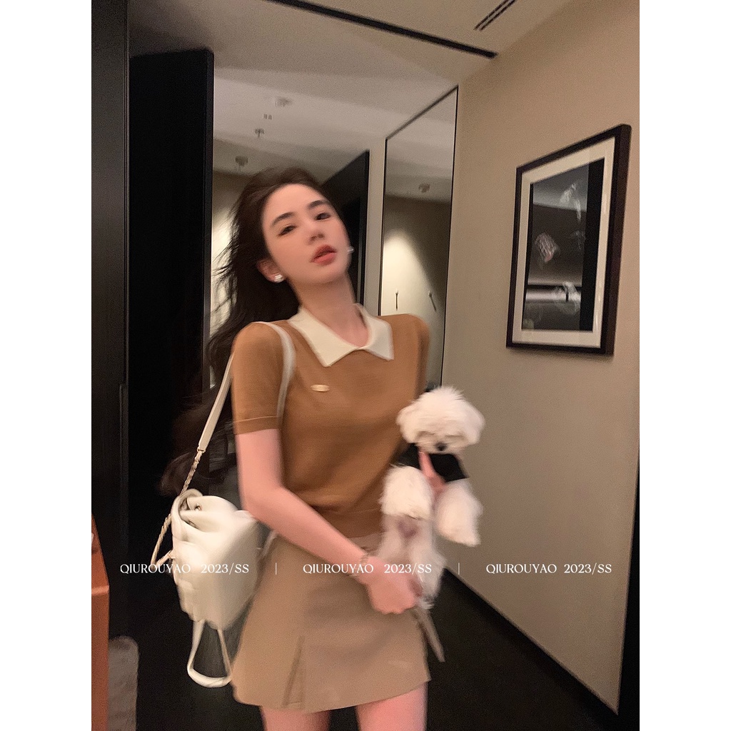 Áo Thun 100% Cotton Tay Ngắn Phong Cách Hàn Quốc Cho Nữ