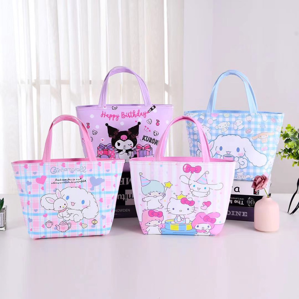 Sanrio Túi Bảo Quản Hộp Cơm Các Kuromi Chó Quế Sẽ Tay Trong Tay Với Cơm Hộp Túi Giữ Nhiệt Dung Tích Lớn Túi Bảo Quản Tode Nữ | Cici01