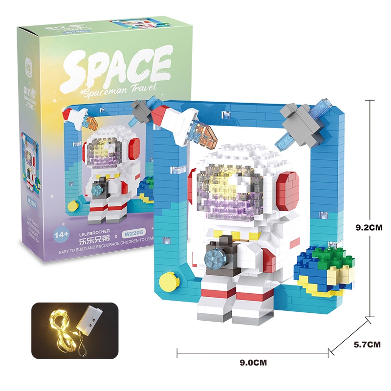 Bộ Đồ Chơi Lắp Ráp Mô Hình Phi Hành Gia 3D Dễ Thương Cho Bé