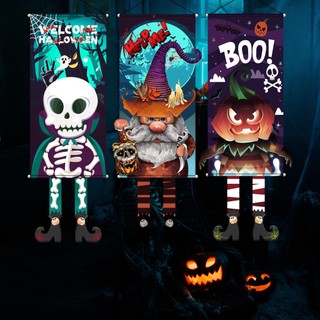 Dây treo cửa trang trí halloween hình đầu lâu / bí ngô