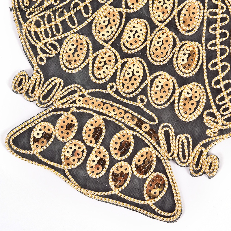 Sticker Ủi Thêu Hình Cú Mèo Đính Sequin Lấp Lánh