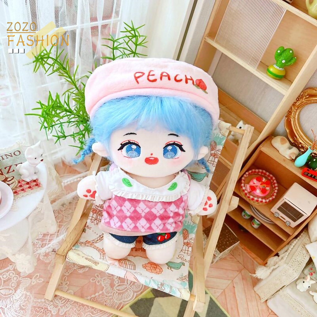 Búp Bê Nhồi Bông Hình Bé Gái Mặc Đồ Thần Tượng Đáng Yêu 20cm